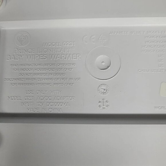 New Without Box - Prince Lionheart Model 0231 White Baby Wipes Warmer & More - Picture 5 of 6